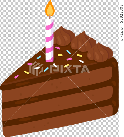 Chocolate cake with candle 59928305