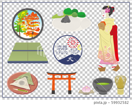 京都のイラストのイラスト素材