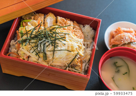 fried cutlet pork (katsudon) fried cutlet pork (katsudon) 59933475