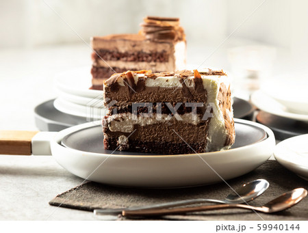 Chocolate Mousse Cake, Chocolate Cake with Cream Chocolate Mousse Cake, Chocolate Cake with Cream 59940144