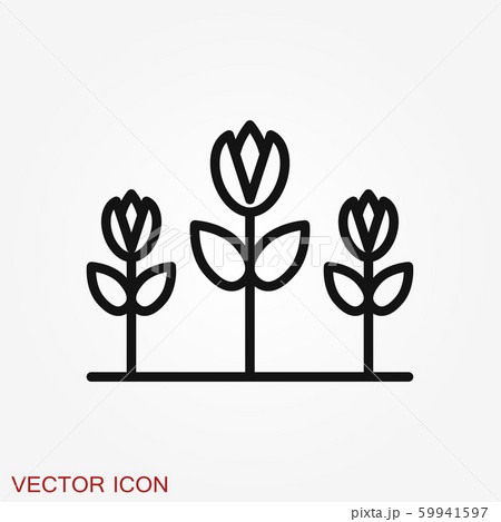 Garden icon isolated on background. Gardening 59941597