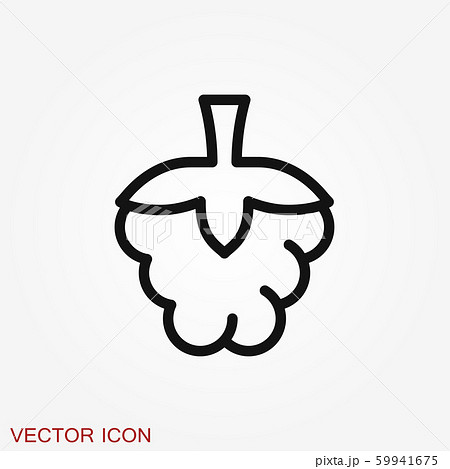 Fruit icons, vector symbol of food signs 59941675