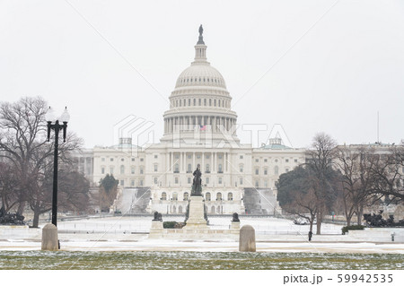 US Capitol in Washington DC at winter 59942535