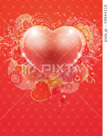 Beautiful Glass Heart Backgroundのイラスト素材