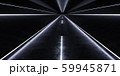 Dark and eerie urban highway at night low key blue light 3d render illustration 59945871