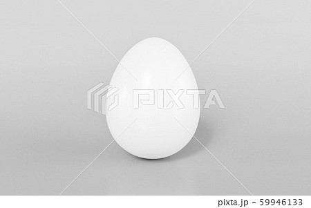 White egg on grey background 3d illustration render White egg on grey background 3d illustration render 59946133