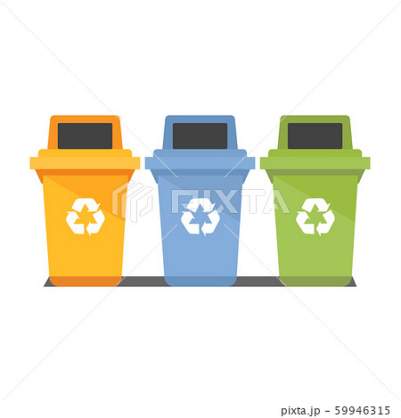 set of bin garbage vector 59946315