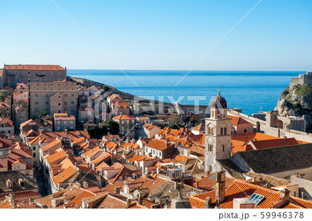 クロアチア・ドブロブニクの街 フランシスコ教会 アドリア海 / Dubrovnik クロアチア・ドブロブニクの街 フランシスコ教会 アドリア海 / Dubrovnik 59946378