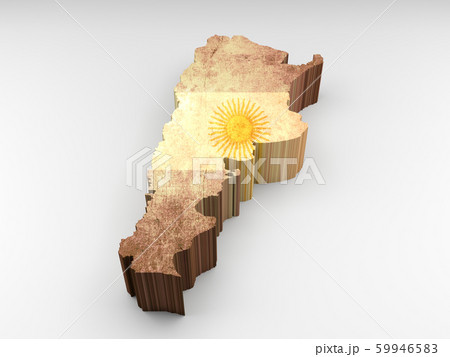 3d textured Argentina map with an argentinian flag 3d textured Argentina map with an argentinian flag 59946583