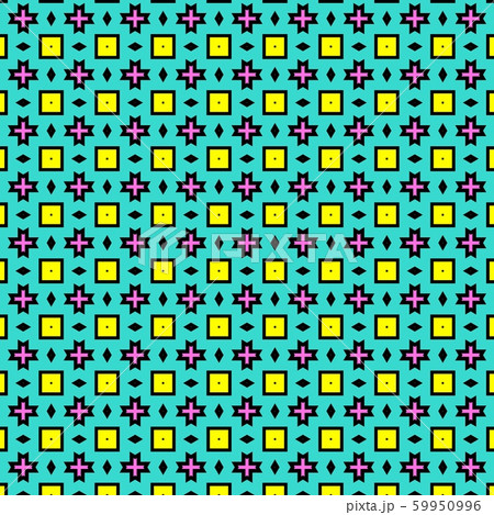 Vintage geometric pattern in retro 80s style. Vintage geometric pattern in retro 80s style. 59950996
