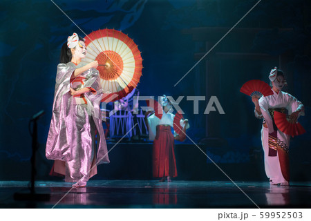 Traditional Japanese performance. Actresses in Traditional Japanese performance. Actresses in 59952503
