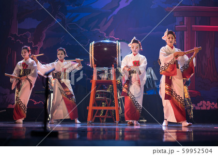 Traditional Japanese performance. Group of 59952504
