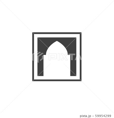 Mosque window vector icon 59954299