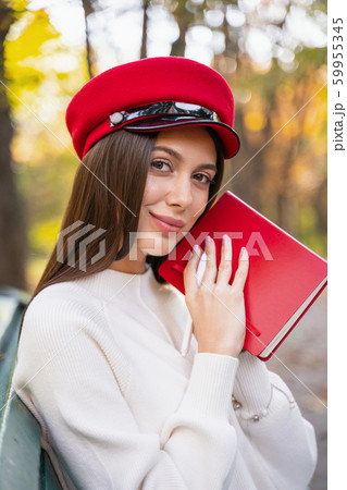 Close up of charming girl that being in park Close up of charming girl that being in park 59955345