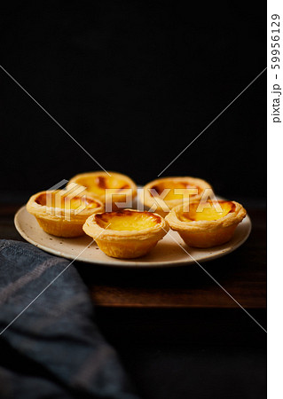 Egg tart dessert on the table. Egg tart dessert on the table. 59956129