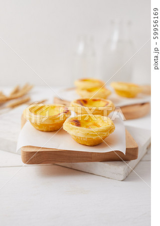 Egg tart dessert on the table. Egg tart dessert on the table. 59956169