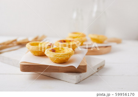 Egg tart dessert on the table. Egg tart dessert on the table. 59956170