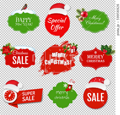 MerryChristmasLabelssetIsolatedTransparentBackgrou 59956926