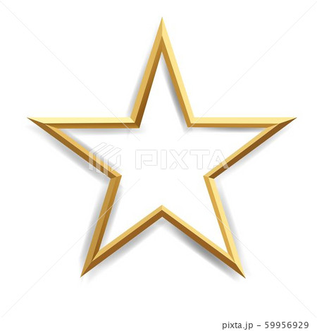 Golden Star With Isolated White Background 59956929