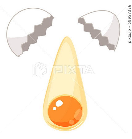 卵を割るイラストのイラスト素材 59957326 Pixta
