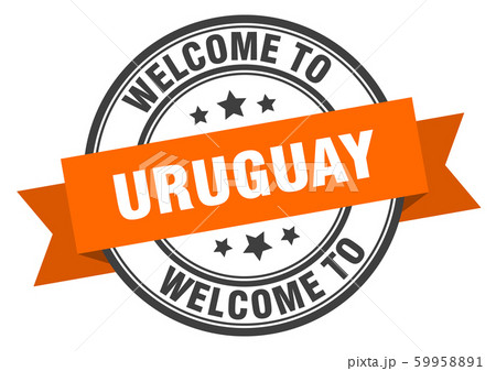 Uruguay stamp. welcome to Uruguay orange sign Uruguay stamp. welcome to Uruguay orange sign 59958891