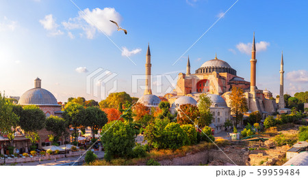 Istanbul panorama, view on the Hagia Sophia museum Istanbul panorama, view on the Hagia Sophia museum 59959484