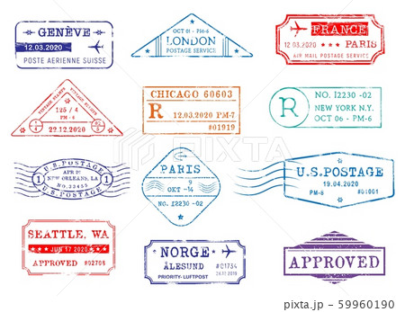 Mail delivery and post office customs stamps 59960190