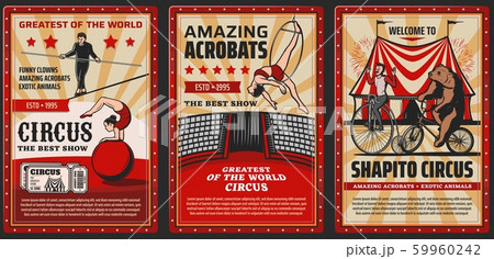 Big top circus, shapito acrobats and animals 59960242