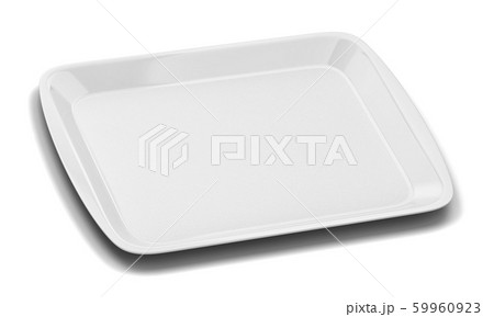 Blank Plastic Tray For Foodのイラスト素材
