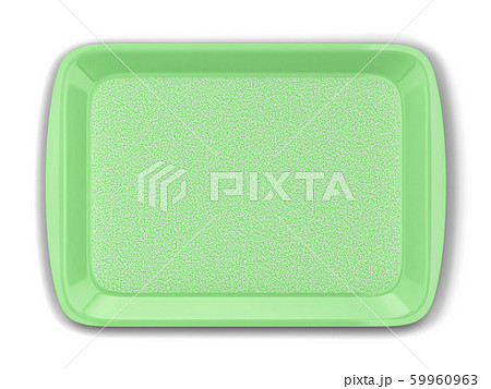 Blank Plastic Tray For Foodのイラスト素材