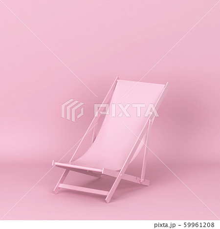 Single deckchair for relaxation on a beach 59961208