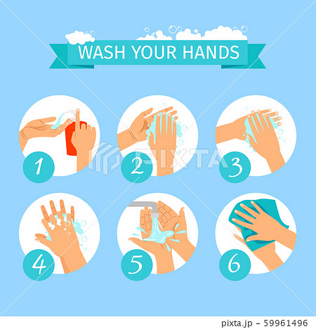 People hands washing hygiene infographic People hands washing hygiene infographic 59961496
