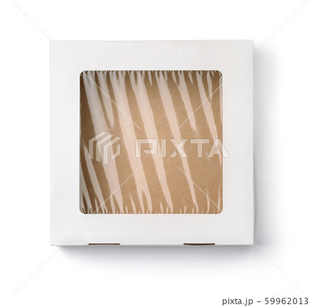 White paper package box with transparent window White paper package box with transparent window 59962013