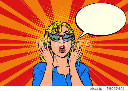 oops pop art surprised woman 59962491