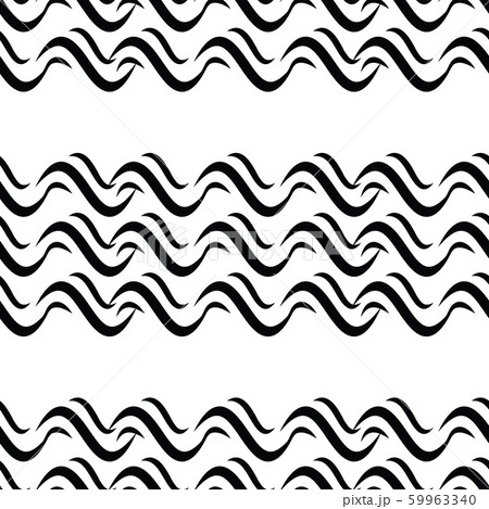 Wave seamless vector pattern or monochrome modern 59963340