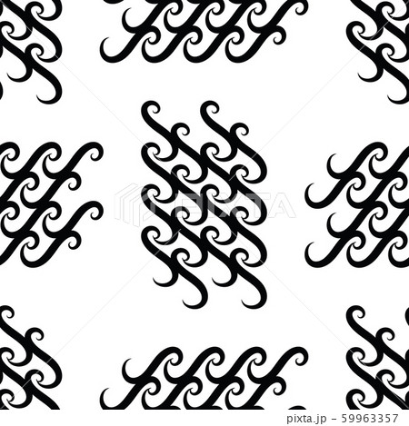 Wave seamless vector pattern or monochrome modern 59963357