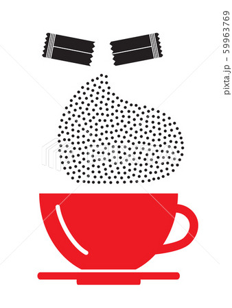 Opened Sachet Icon or Container Sign with Sugar or Opened Sachet Icon or Container Sign with Sugar or 59963769