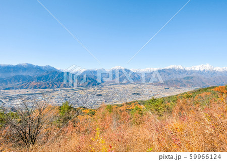 大町市・鷹狩山からの眺め (秋) 大町市・鷹狩山からの眺め (秋) 59966124