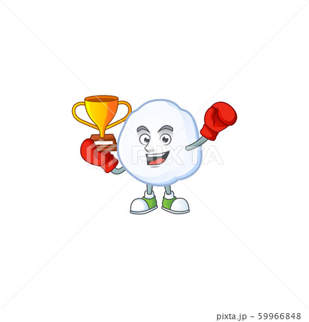 Super cool Boxing winner snowball in mascot cartoon style Super cool Boxing winner snowball in mascot cartoon style 59966848