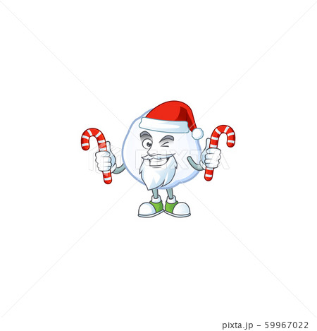 Snowball Cartoon character in Santa with candy Snowball Cartoon character in Santa with candy 59967022