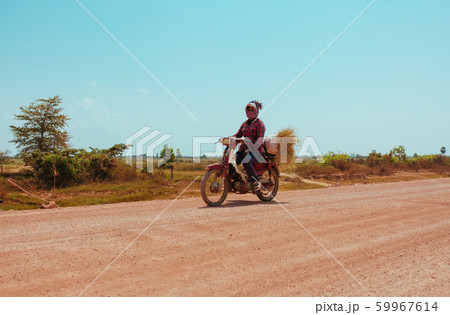 Motorbike, scooter, traditional two wheels transport in Asia 59967614