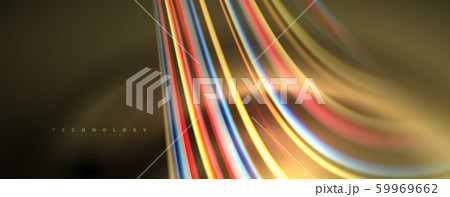 Fluid color swirls on black. Modern background with trendy design 59969662