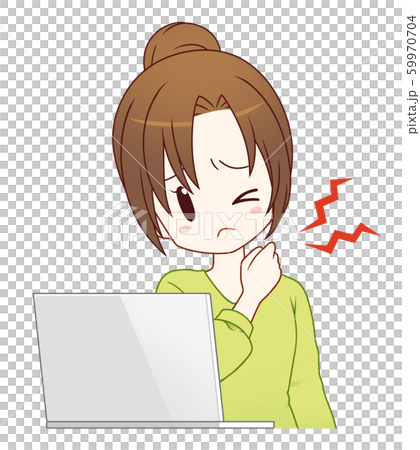 PC tired woman PC tired woman 59970704