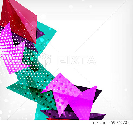 Modern origami card. Modern origami design element. Color geometric pattern. Abstract low-poly background. Presentation template. Modern origami card. Modern origami design element. Color geometric pattern. Abstract low-poly background. Presentation template. 59970785