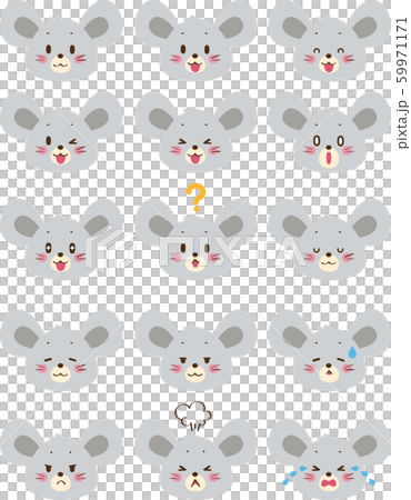 ネズミの表情セット 59971171