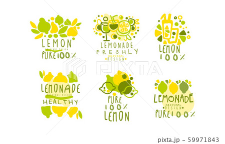 Lemonade Labels or Logos Original Design Vector Set 59971843