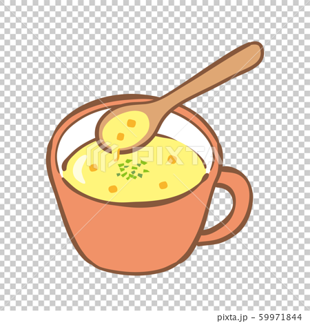 コーンスープのイラスト素材