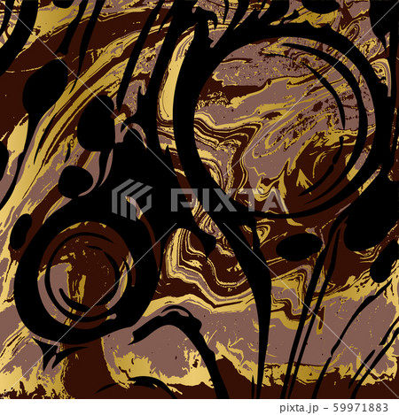 Black and gold ebru texture. Abstract vector background Black and gold ebru texture. Abstract vector background 59971883