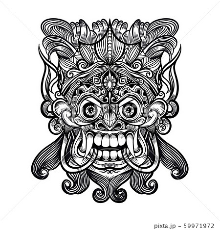 Traditional Balinese mask of the terrible mythical 59971972