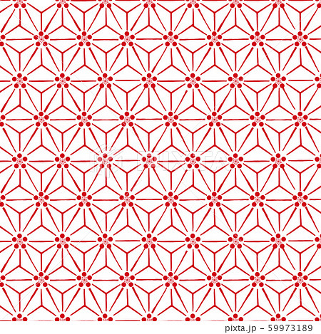 梅と麻の葉柄 パターン 背景イラスト 梅と麻の葉柄 パターン 背景イラスト 59973189